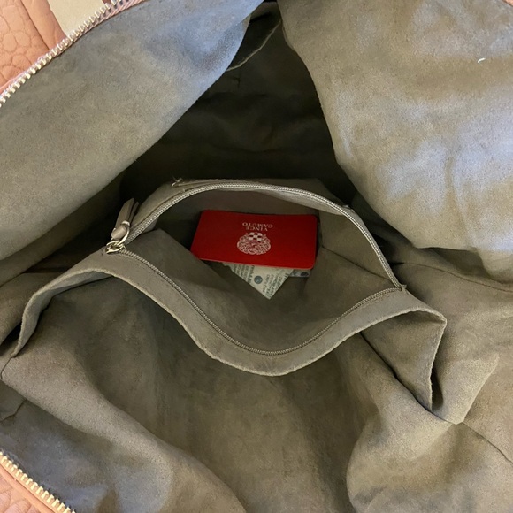 Vince Camuto Mauve leather pleated tote/crossbody/shoulder bag - Picture 12 of 17